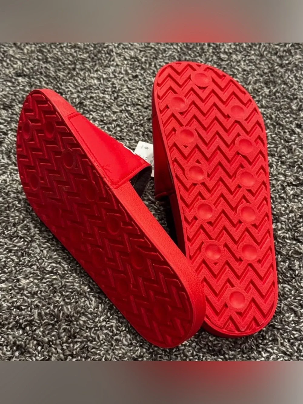 Reebok Kids Red Logo Slide Sandals